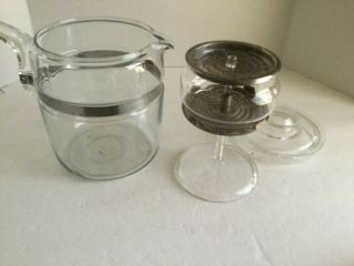 VINTAGE Pyrex 9 Cup Stove Top Coffee Pot Percolator 7759 COMPLETE GUC 4