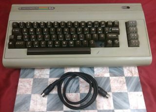 Vintage Commodore 64 Computer Powers On Missing Key
