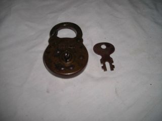 Vintage Antique Sargent Six 6 Lever Padlock Lock With Key