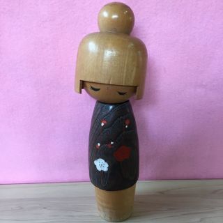Japanese Vintage Kokeshi Doll Wooden 8.  66 Inches 22 Cm Jp Seller