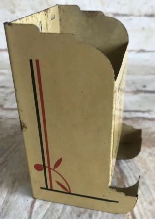 Vintage Tin/Metal Match Stick Holder Wayne Poultry Hog Dairy Feeds Advertising 3