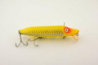 Vintage Scarce Plastic Lip Heddon Vamp Spook Antique Lure Yellow Shore Et5