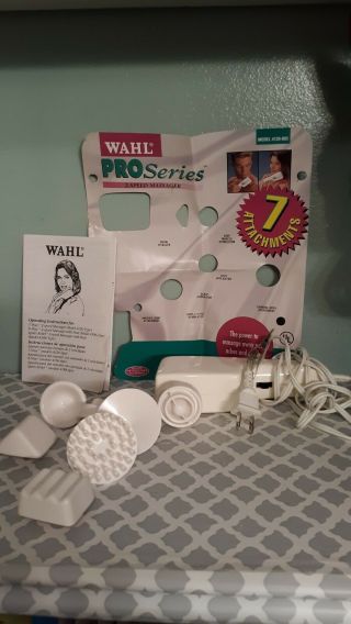 Vintage Wahl Pro Series Massager Seven Attachment 2 Speed Model - 4120
