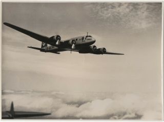 Large Vintage Photo - Focke Wulf Fw - 200 Condor D - Aeke In - Flight 1937