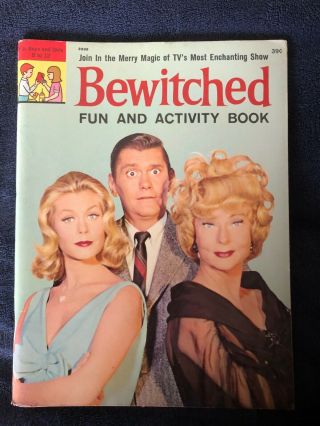 Vintage 1965 Bewitched Tv Show Fun And Activity Book Vg