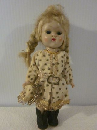 Vintage Vogue Ginny Rodeo Girl 1952 Frolicking Fables Straight Leg Walker Doll