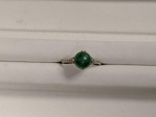 Antique 14k Gold Imperial Jade Jadite Ring