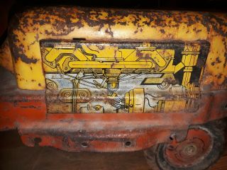Vintage Marx Press Steel Farm Tractor Tin Litho 3