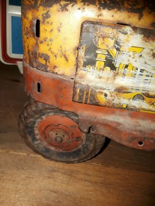 Vintage Marx Press Steel Farm Tractor Tin Litho 5