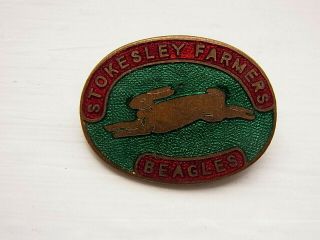 Hunting Badge Stokesley Farmers Beagles Vintage Badge