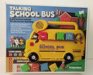 Vintage Vtech Talking School Bus Electronic Educational Game 1987