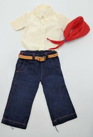 Vintage 1950s Terri Lee Tagged Top Shirt Jeans Bandana Leather Belt Doll Clothes
