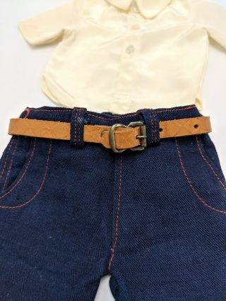 Vintage 1950s Terri Lee Tagged Top Shirt Jeans Bandana Leather Belt Doll Clothes 3