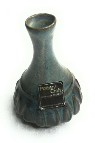 Pottery Craft Stoneware Vintage Mini Vase Handcrafted Compton California Bud