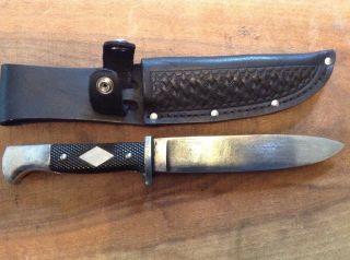 Vintage German Wwii Rzm - M7/13 Military Knife W/sheath - 5 1/2 " Blade