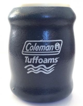 Vintage Blue Coleman Lantern Logo Tuffoams Can Koozie Beer Soda Camping Outdoor