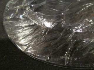 8 Vintage Frosted KIG Indonesia Grape Textured Clear/Frosted Dinner Plates 3