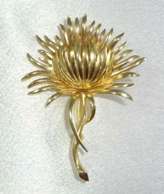 Vtg Crown Trifari Alfred Philippe " Aster " Flower 1956 Ad Piece Brooch / Pin