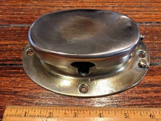 Vintage Bronze/brass Oval Anchor Chain Pipe W/6 1/4 " X 4 1/2 " Deck Flange