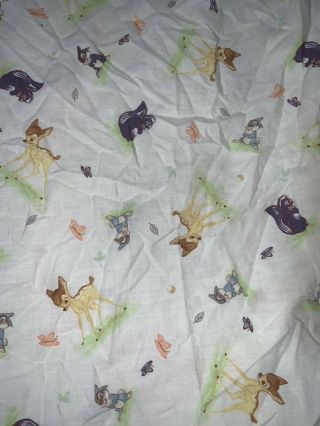 Vintage Disney Bambi Thumper Crib /toddler Bed Sheet