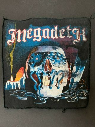 Vintage 1985 Megadeth 12 " Jacket Patch Killing Is My Business.  Thrash Metal