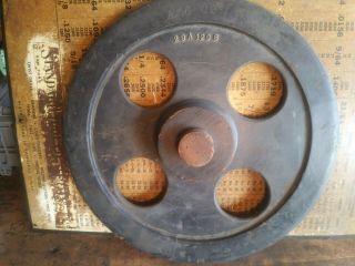 Vtg 15.  5 " Wood Wheel Pulley Foundry Mold Pattern Form Old Industrial Salvage