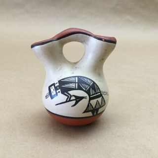 Vintage Collectible Native American Pottery Wedding Vase Signed Navajo