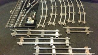 Vintage American Flyer Train Tracks 5 Curved And 4 Straght Plus Switch Track