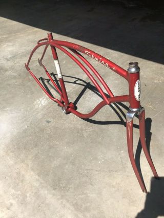 1963 Vintage Red Schwinn 26 Inch Men’s Bicycle Frame (project)