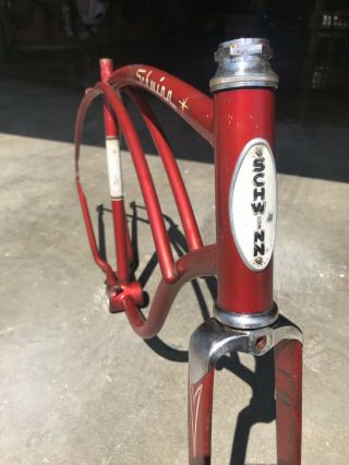 1963 Vintage Red Schwinn 26 Inch Men’s Bicycle Frame (Project) 6