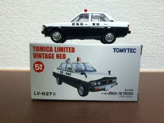 Tomytec Tomica Limited Vintage Neo Lv - N27a Toyota Corolla 1500 Police Car
