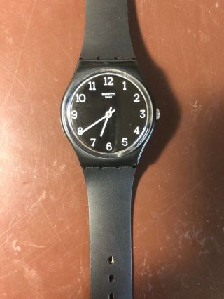 Vintage Swatch Sr1130sw Black Dial No Second Hand