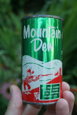 Last One Mountain Dew Hillbilly 1966 Vintage Steel 10 Oz Canadian Soda Can