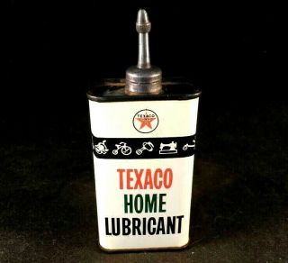 Vintage Texaco Home Lubricant Handy Oiler Lead Top Rare Old Advertising Gas Oil