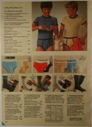 1986 Vintage PAPER PRINT AD fashion sports clothing socks briefs underwear 2