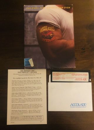 Vintage 1989 Accolade The Muscle Cars Test Drive Ii Car Disk 5 1/4” Disk