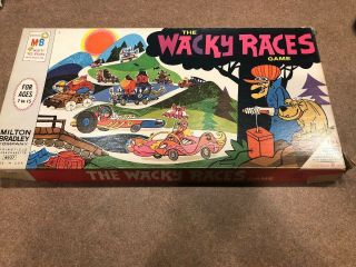 Vintage Wacky Races Board Game 1969 Hanna Barbera Milton Bradley Mb 4937