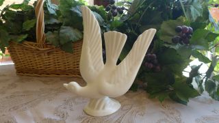 Vtg Pottery Ceramic Dove Figurine Mccoy Or California Art 50s Wedding In Flight