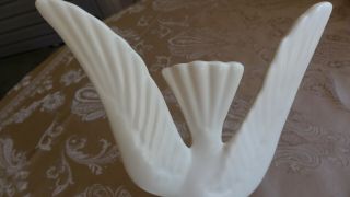 Vtg Pottery Ceramic Dove Figurine McCoy or California Art 50s Wedding In Flight 2