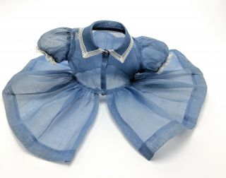 Vintage 1950s Terri Lee Redingote Organza Organdy Blue Tagged Dress Doll Clothes