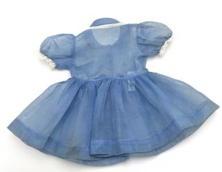 Vintage 1950s Terri Lee Redingote Organza Organdy Blue Tagged Dress Doll Clothes 5