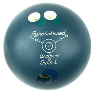 Vintage Ebonite Gryo 1 Gyro Balanced 14lb Bowling Ball Blue Green