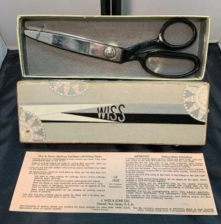 Vintage Wiss Model C Pinking Shears Scissors W/ Box
