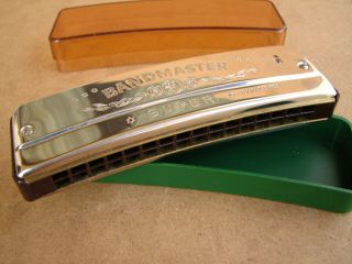 Old Vintage Bandmaster Harmonica " C " Concertina Fabrique En Rda