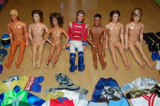 Vintage 7 Male Barbie Ken Dolls - Clothing - Shoes & Accessories - 1968 - 1975 - Vguc```