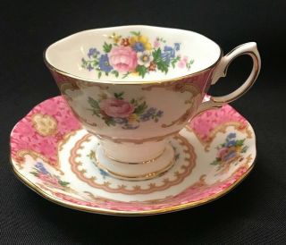 Vintage Royal Albert Lady Carlyle Fine China Tea Cup And Saucer,