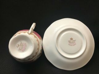 Vintage ROYAL ALBERT LADY CARLYLE Fine China TEA CUP AND SAUCER, 3