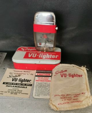 Vintage Vu Scripto Petrol Lighter Boxed