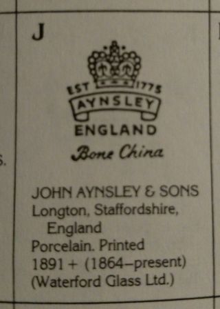 Vintage Aynsley Bone China England 