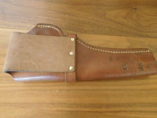 Vintage George Lawrence 9 " Pistol Holster Right Hand Brown Leather 25 Kg6